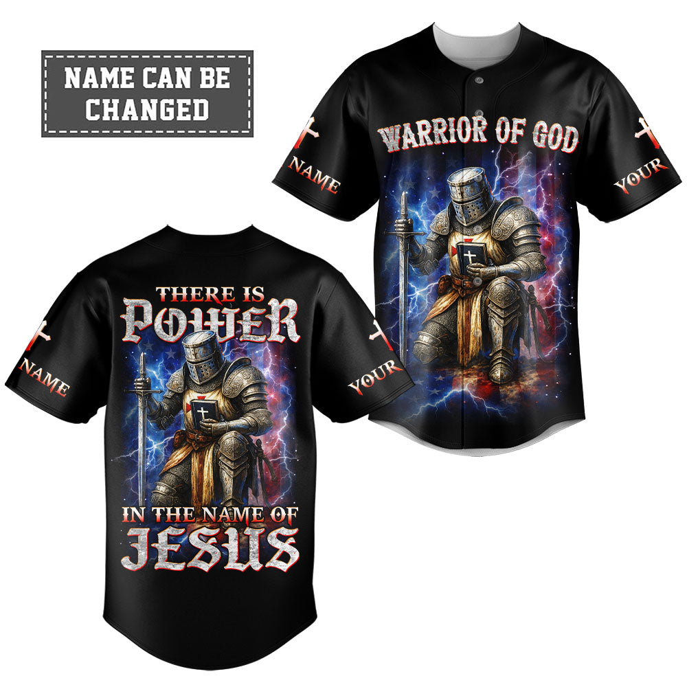 There Is Power In The Name Of Jesus Custom Name Baseball Jersey