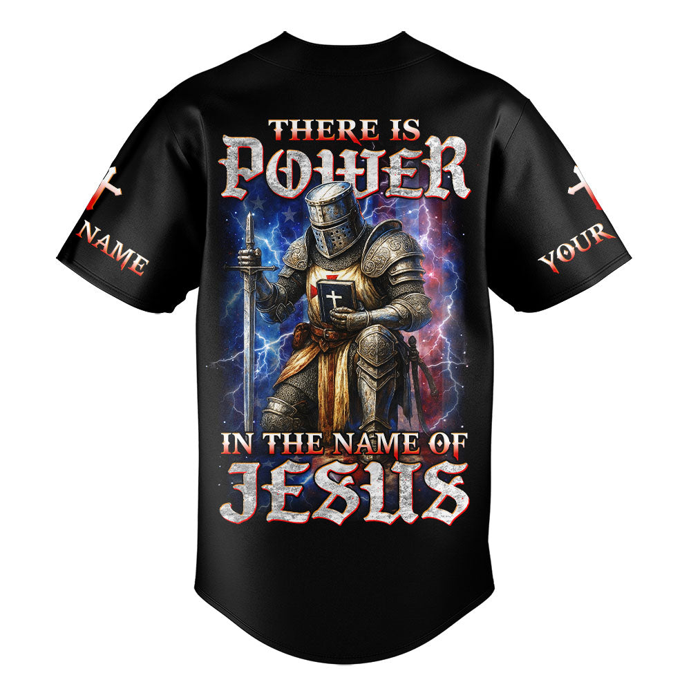 There Is Power In The Name Of Jesus Custom Name Baseball Jersey