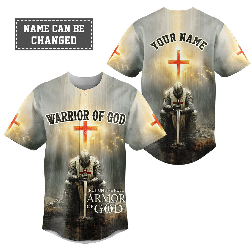 Put on the Full Armor of God Custom Name Baseball Jersey
