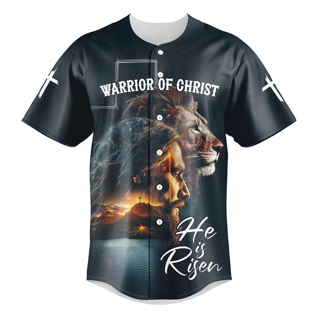 Warrior of Christ He is Risen Baseball Jersey