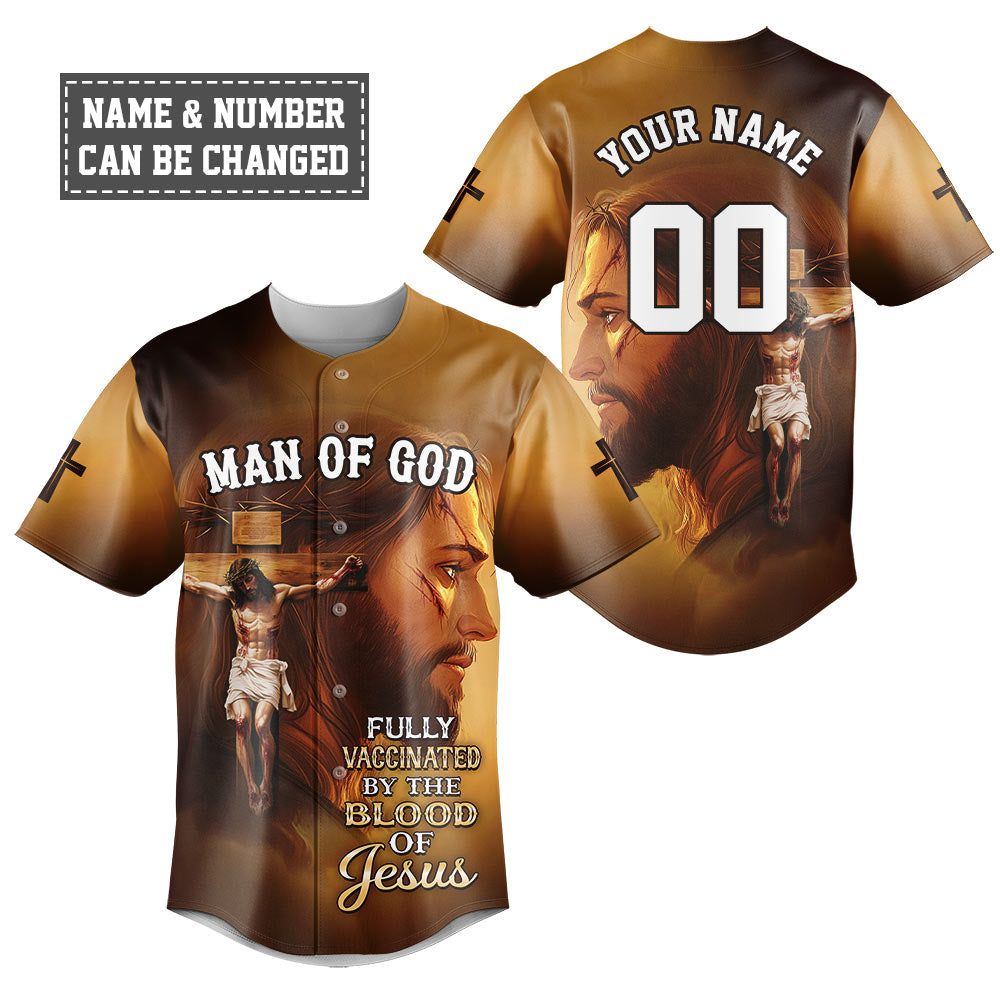 Fully Vaccinated by the Blood of Jesus Baseball Jersey