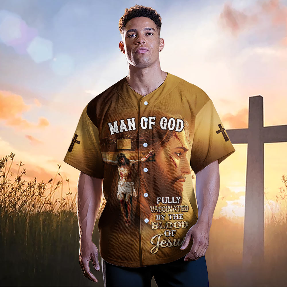 Fully Vaccinated by the Blood of Jesus Baseball Jersey