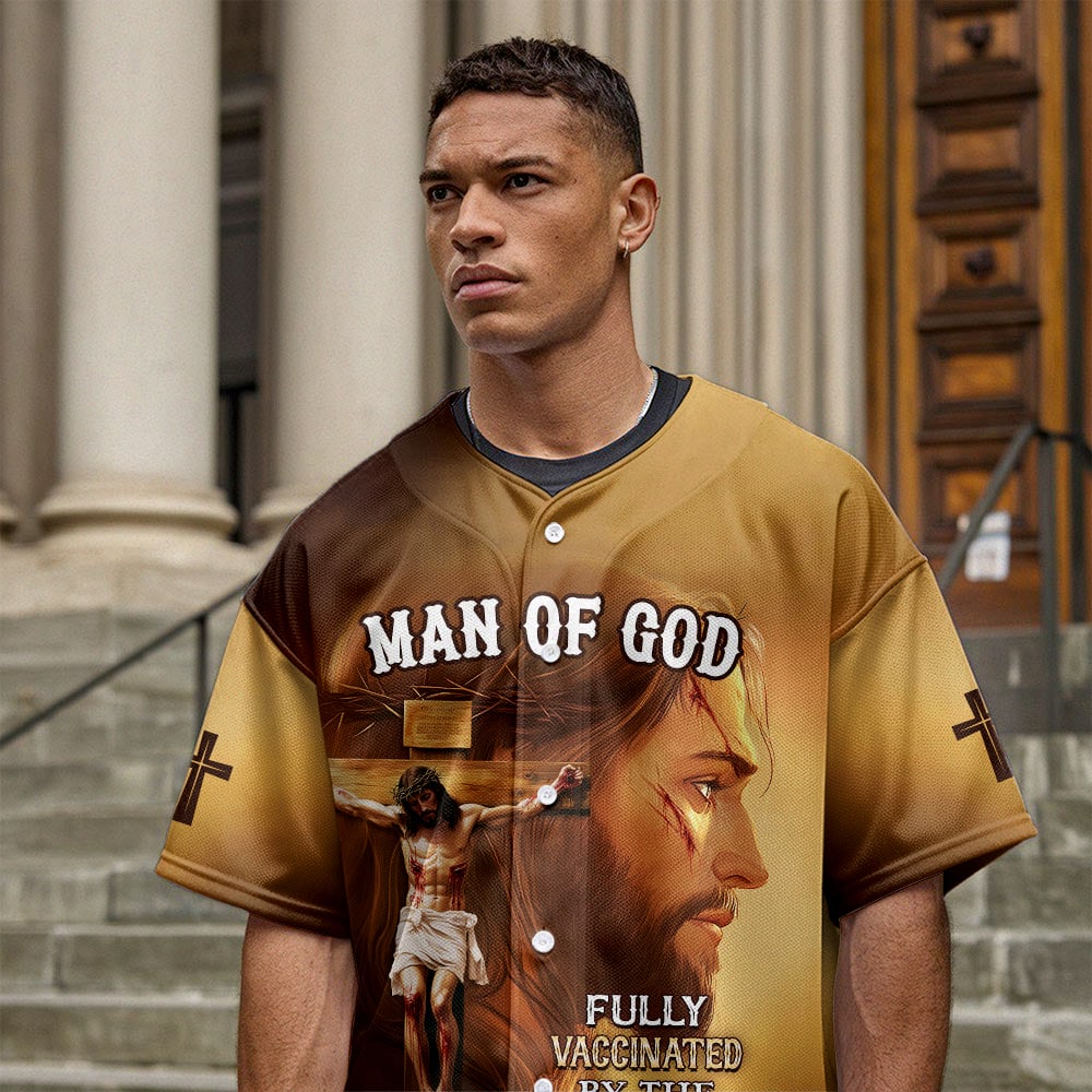 Fully Vaccinated by the Blood of Jesus Baseball Jersey