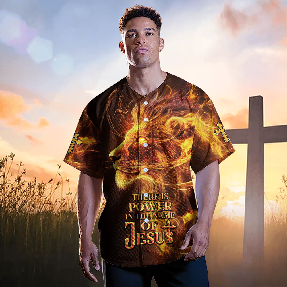 There is Power in the Name of Jesus Baseball Jersey