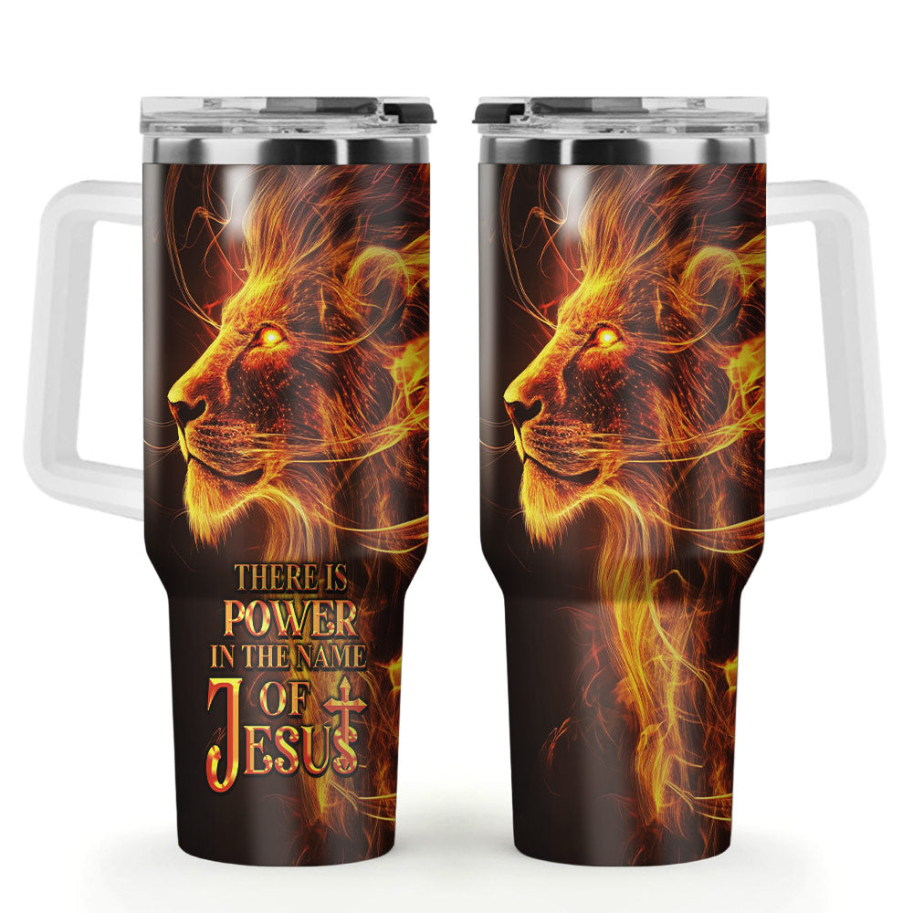 There is Power in the Name of Jesus Stainless Steel Tumbler