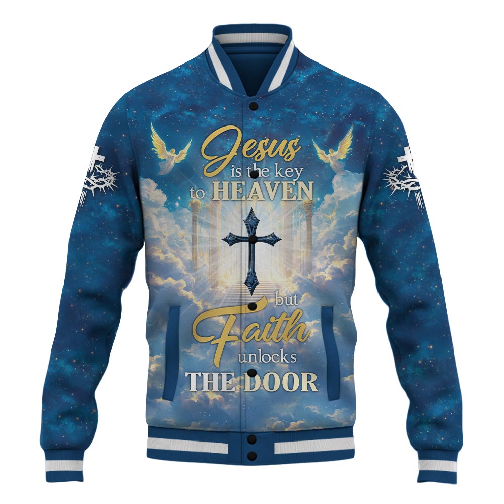 Jesus is the Key to Heaven Baseball Jacket