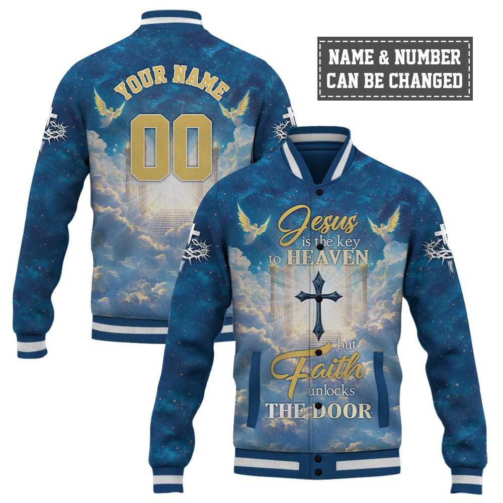 Jesus is the Key to Heaven Baseball Jacket
