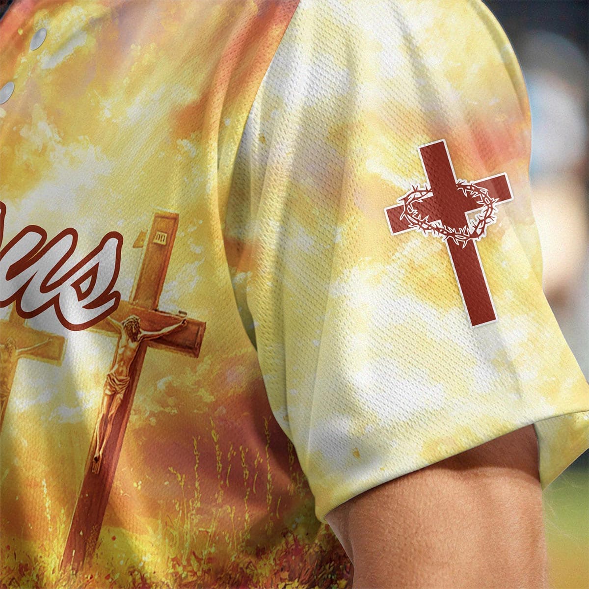 Jesus Because of Him Heaven Know my Name Baseball Jersey