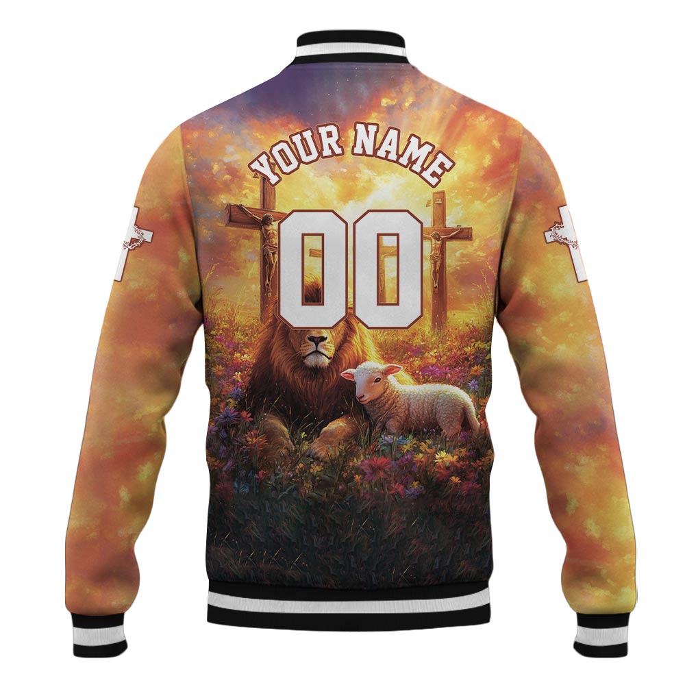 Jesus Because of Him Heaven Know my Name Baseball Jacket