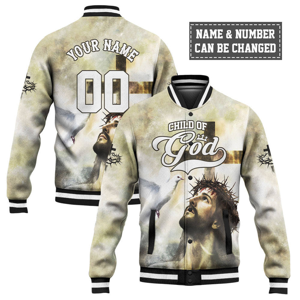 Child of God – Divine Grace Jesus Baseball Jacket