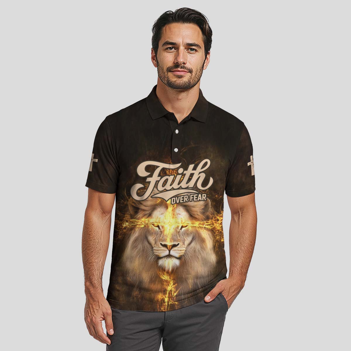 Faith over Fear Lion of Judah Polo