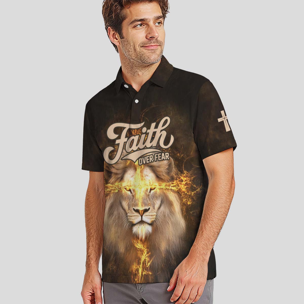 Faith over Fear Lion of Judah Polo