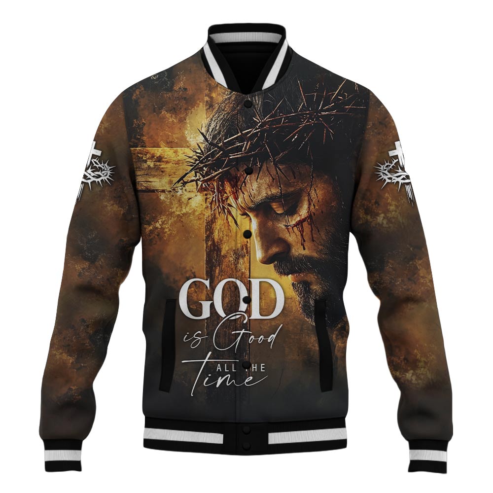 God is Good All The Time Baseball Jacket