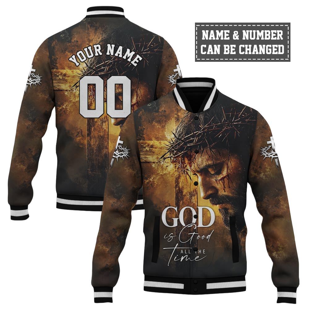God is Good All The Time Baseball Jacket