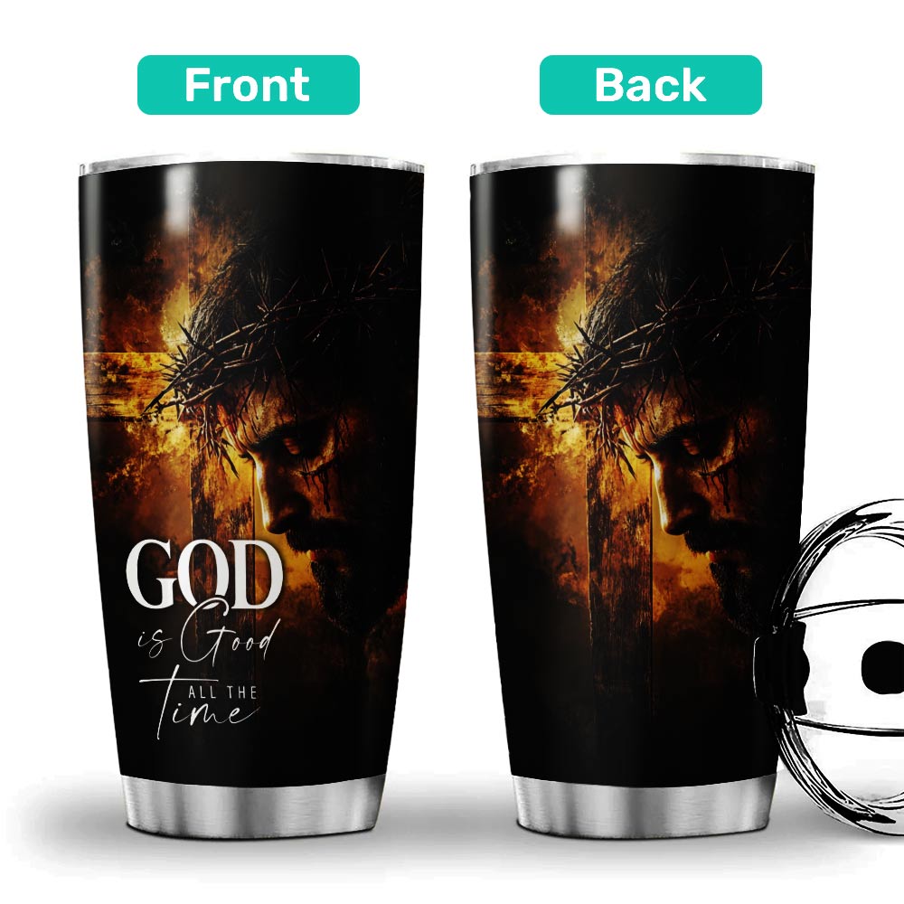 God is Good All The Time Stainless Steel Tumbler