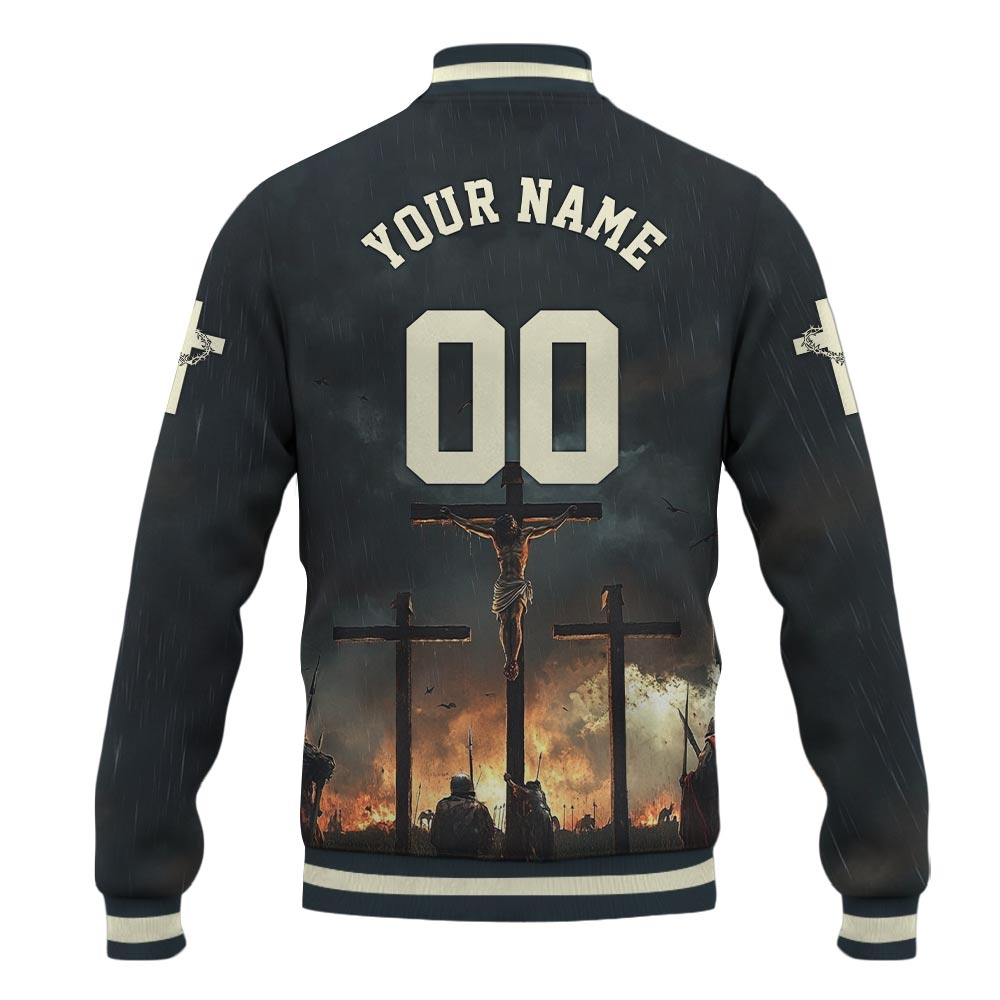 Man Of God Cross Baseball Jacket