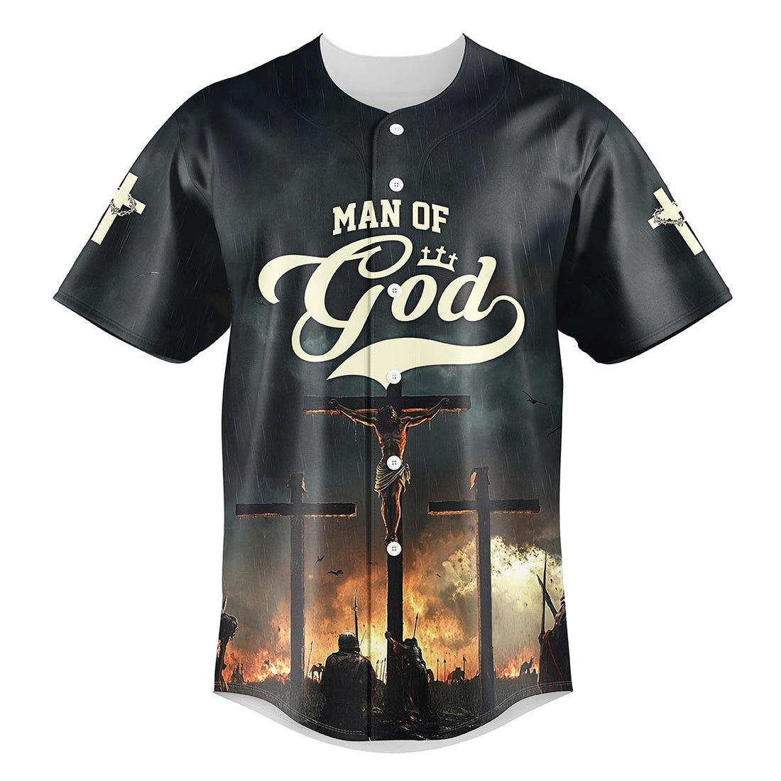 Man Of God Cross Baseball Jersey