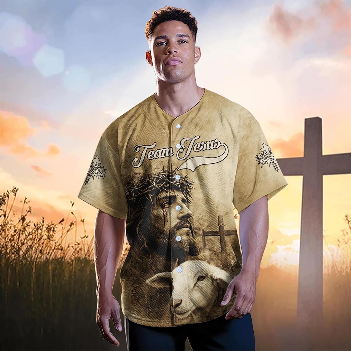Team Jesus Good Shepherd Baseball Jersey