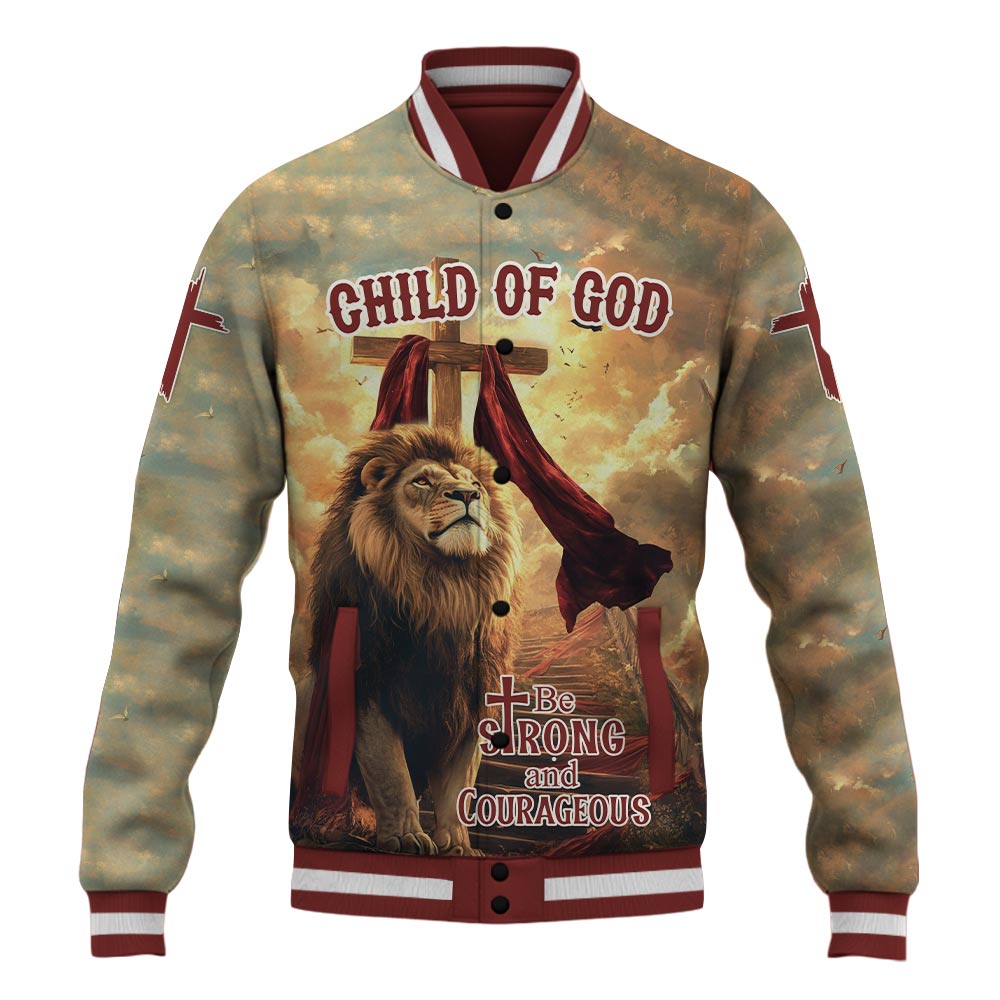 Be Strong and Courageous Baseball Jacket