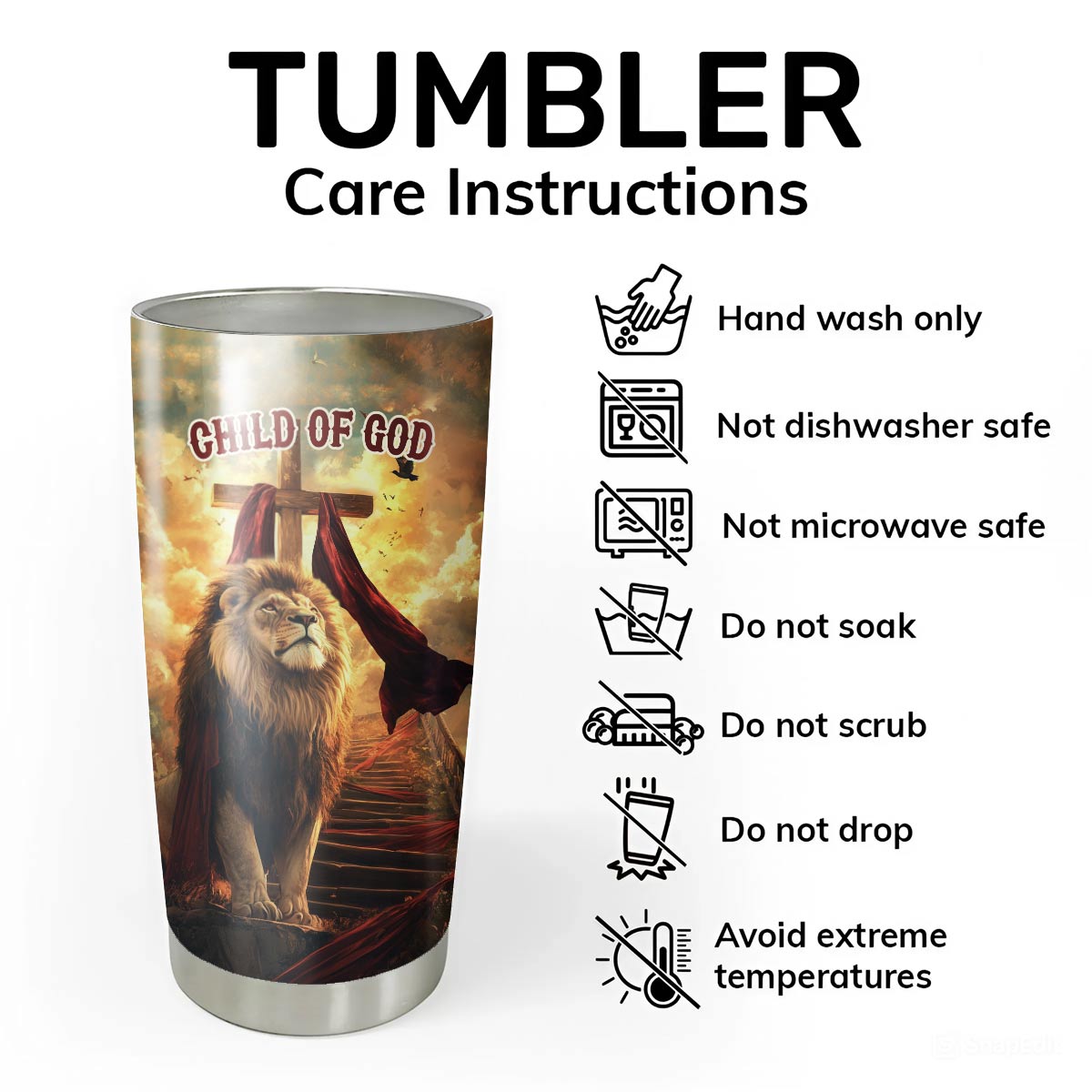 Be Strong and Courageous Tumbler