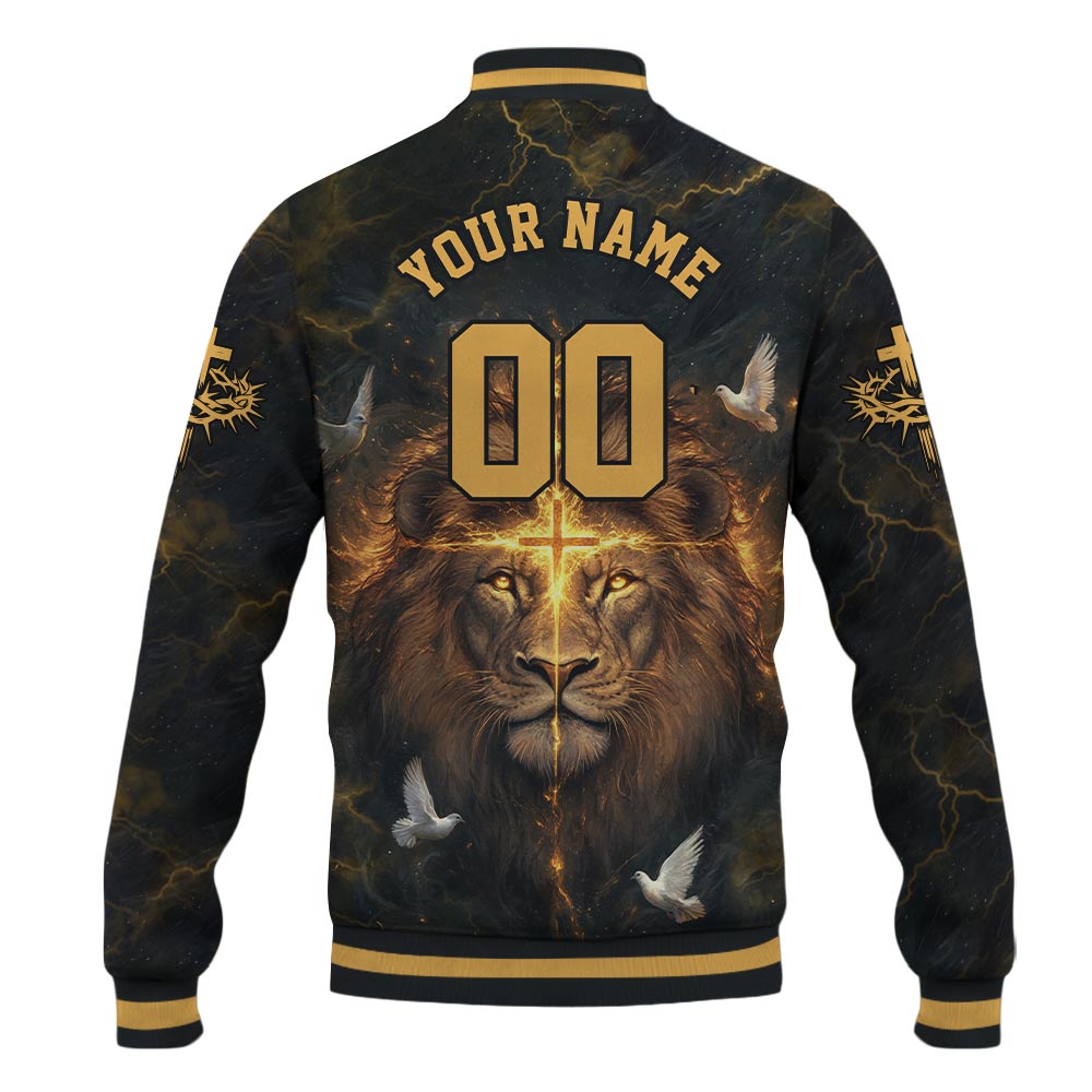 Faith Over Fear Divine Strength Baseball Jacket