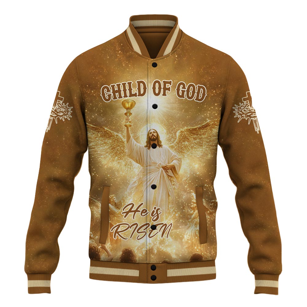 Child Of God Glory Risen Baseball Jacket
