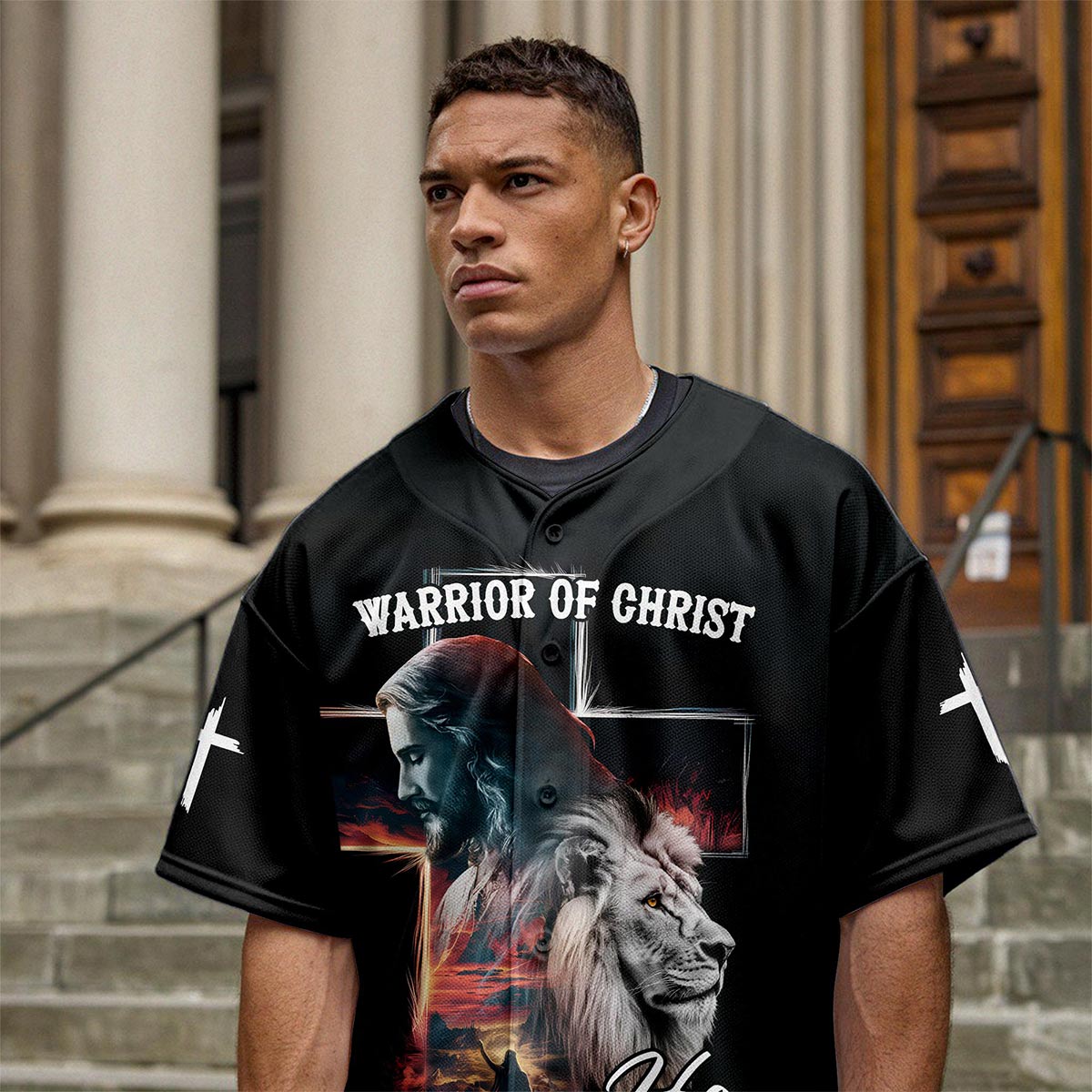 Warrior of Christ He is Risen Baseball Jersey