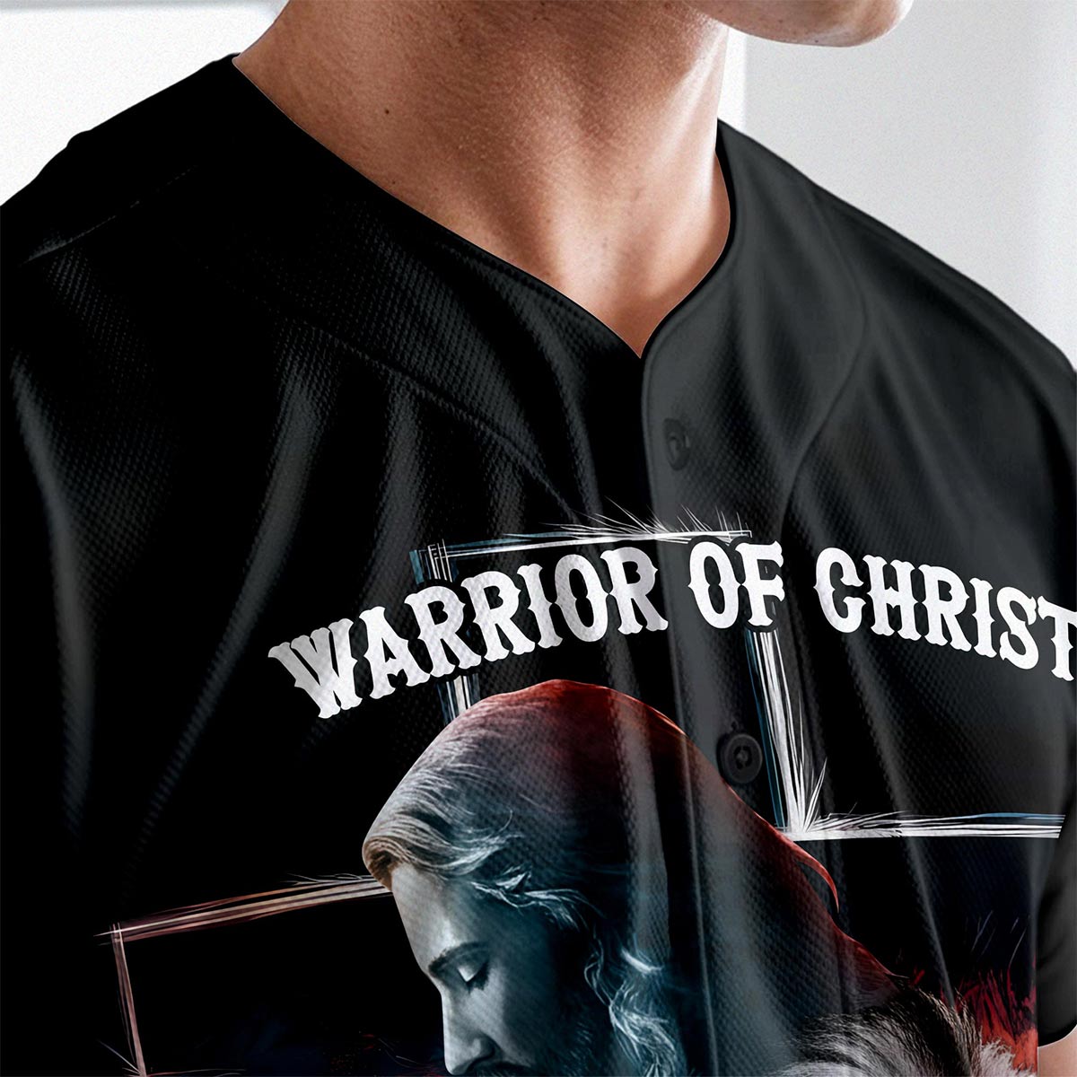 Warrior of Christ He is Risen Baseball Jersey