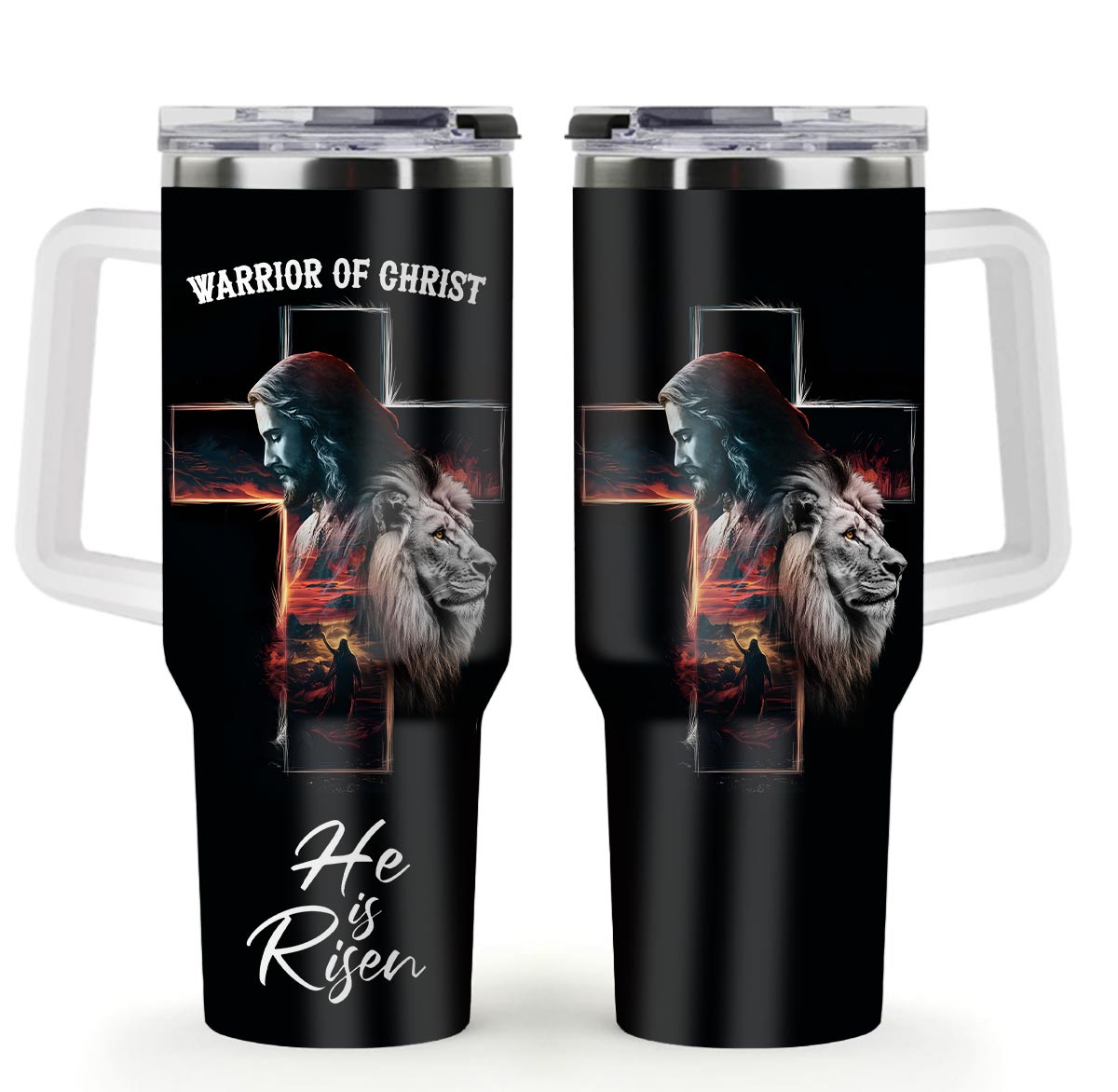Warrior of Christ He is Risen Tumbler
