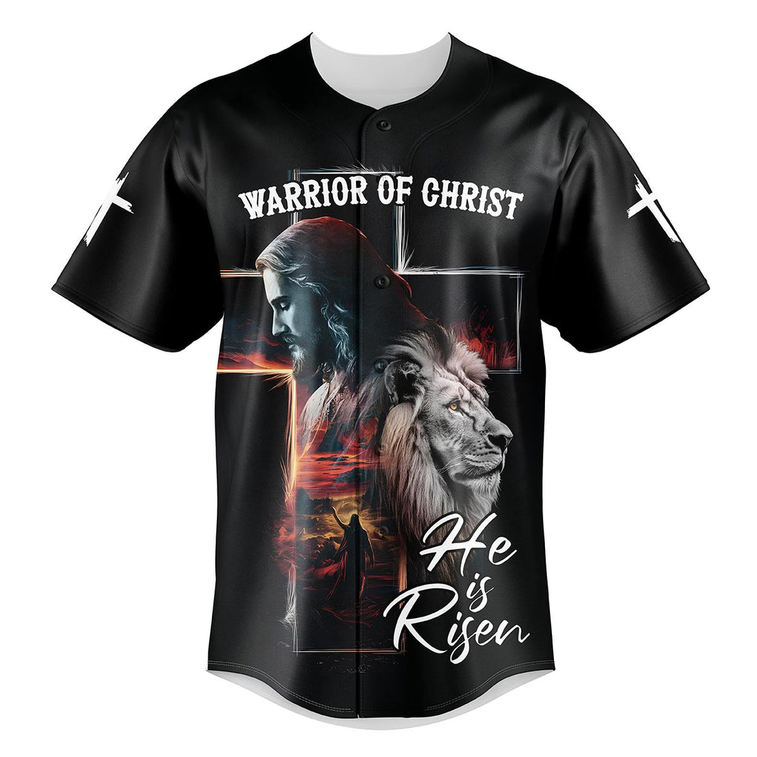 Warrior of Christ He is Risen Baseball Jersey