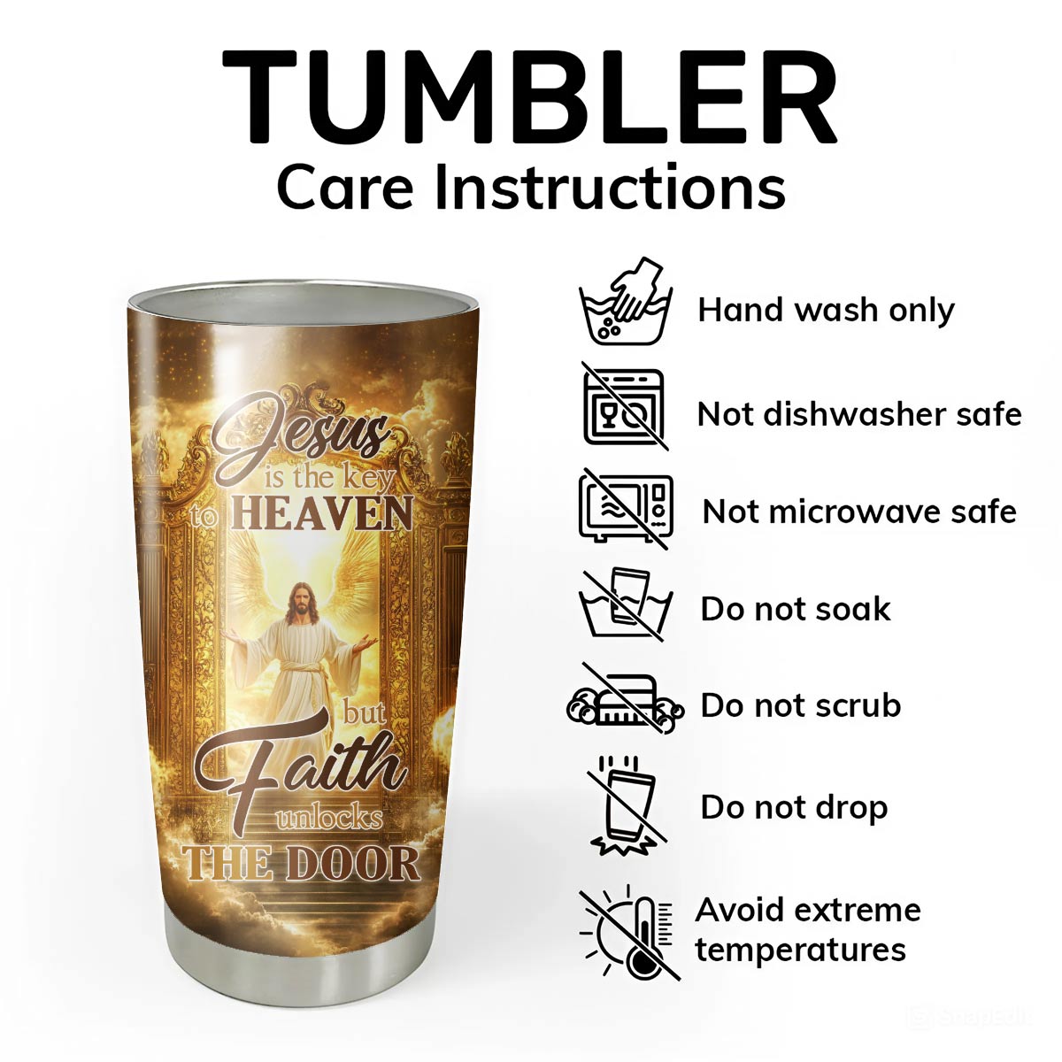 Jesus is the Key to Heaven Stainless Steel Tumbler