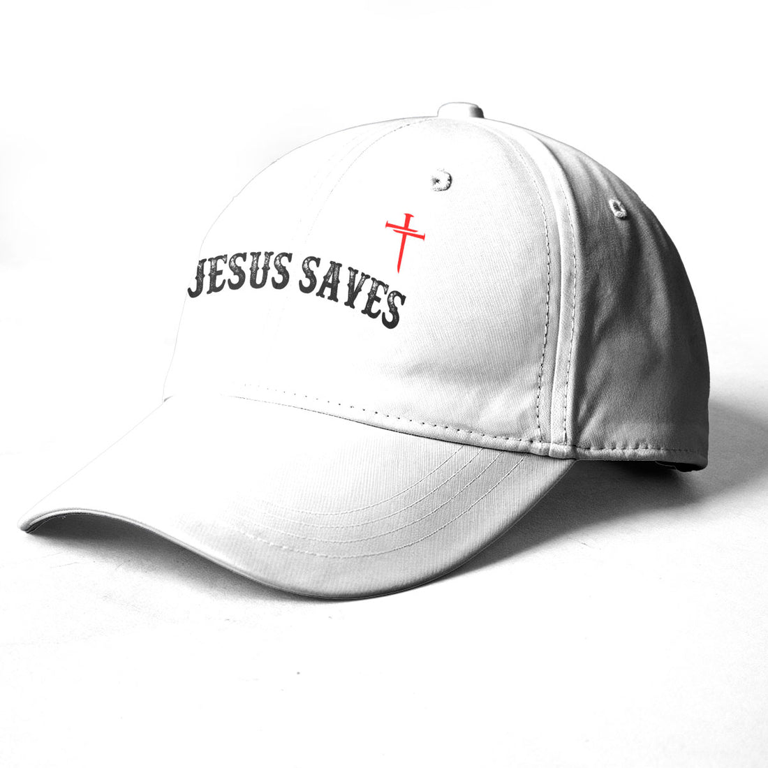 "Jesus Dropped The Charges" Baseball Cap White