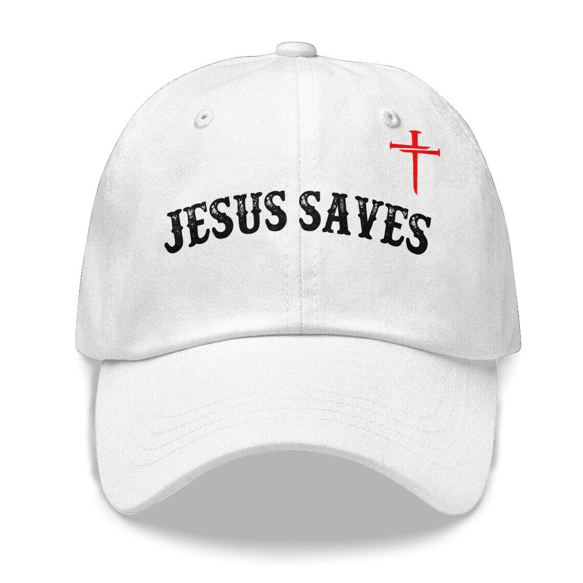 "Jesus Dropped The Charges" Baseball Cap White