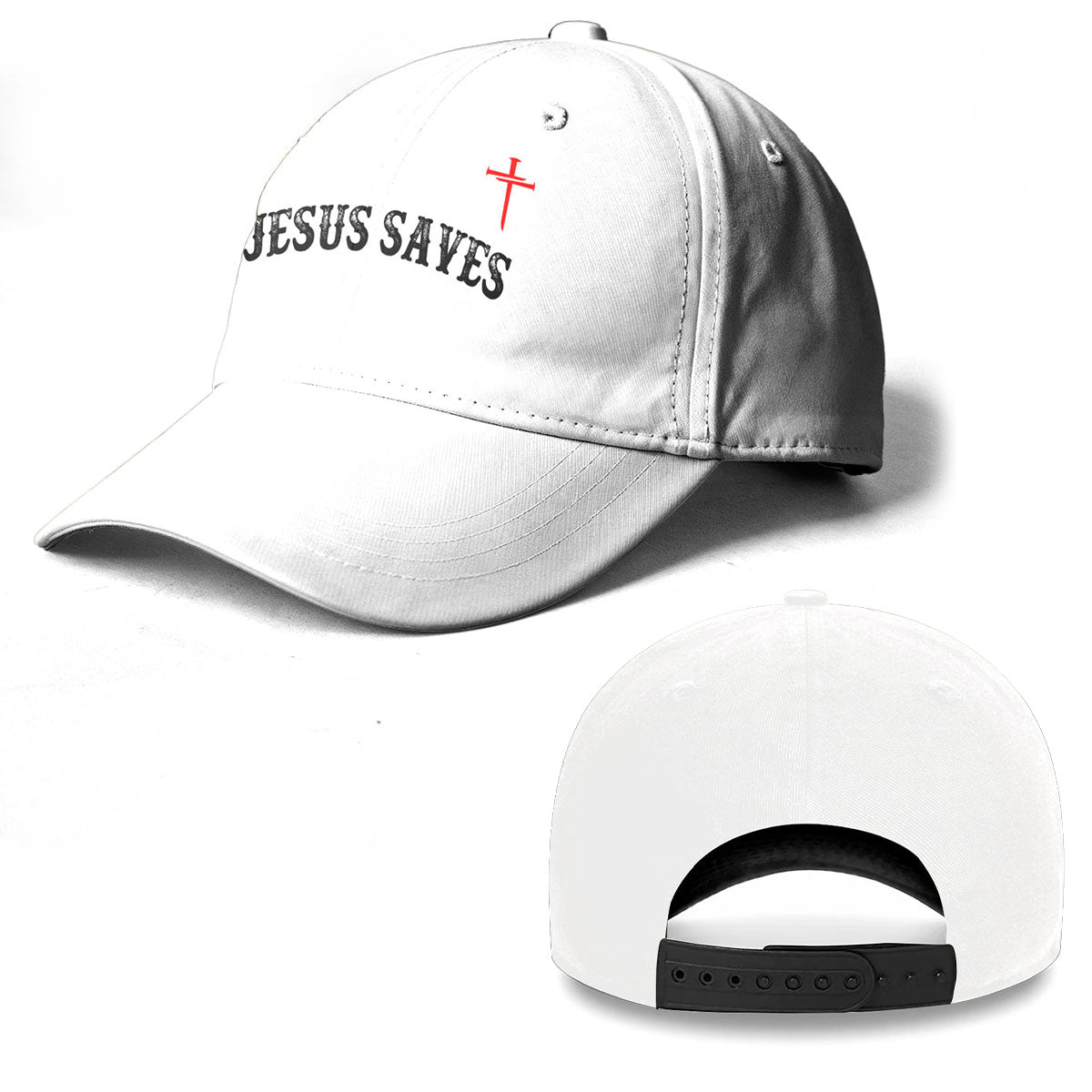 "Jesus Dropped The Charges" Baseball Cap White