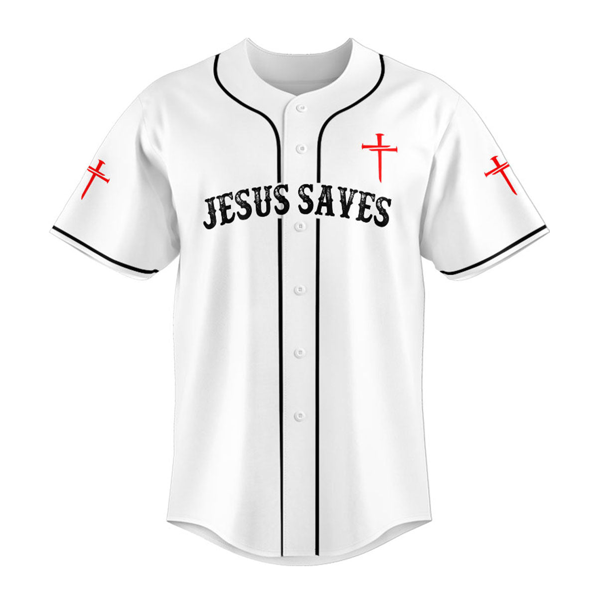 "Jesus Dropped The Charges" Baseball Jersey White