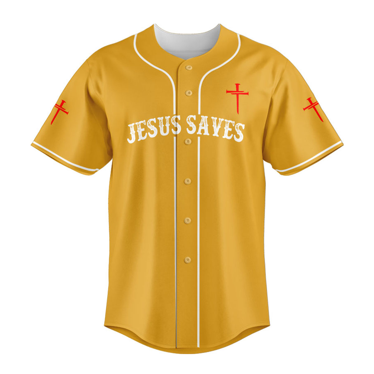 "Jesus Dropped The Charges" Baseball Jersey Yellow