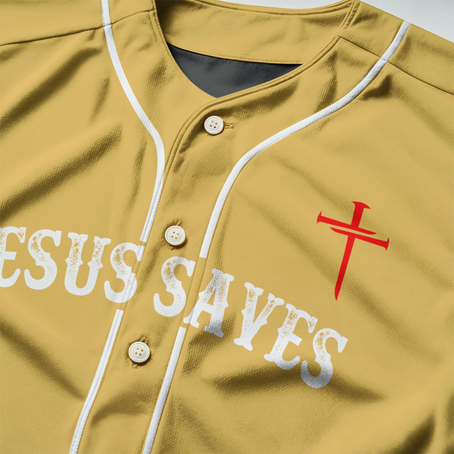 "Jesus Dropped The Charges" Baseball Jersey Yellow