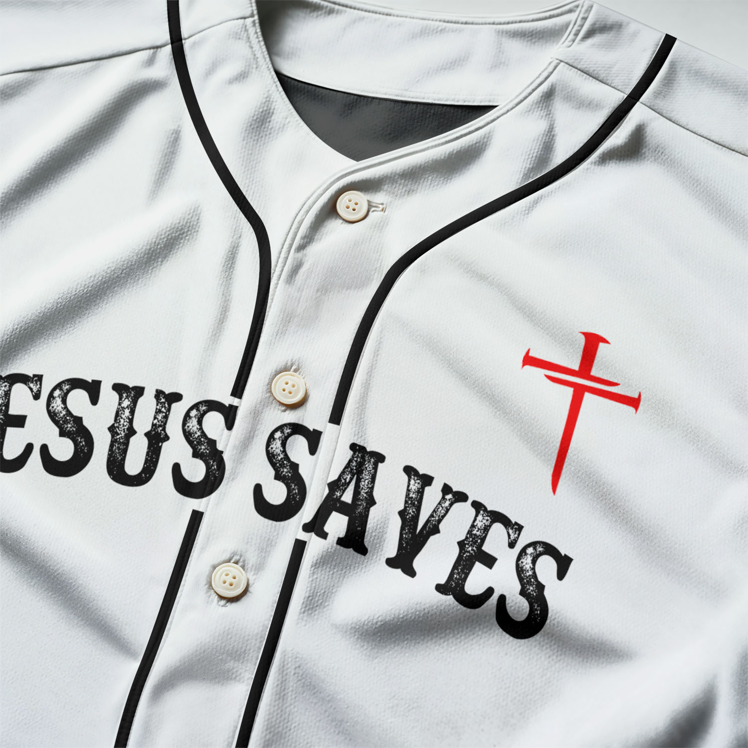"Jesus Dropped The Charges" Baseball Jersey White