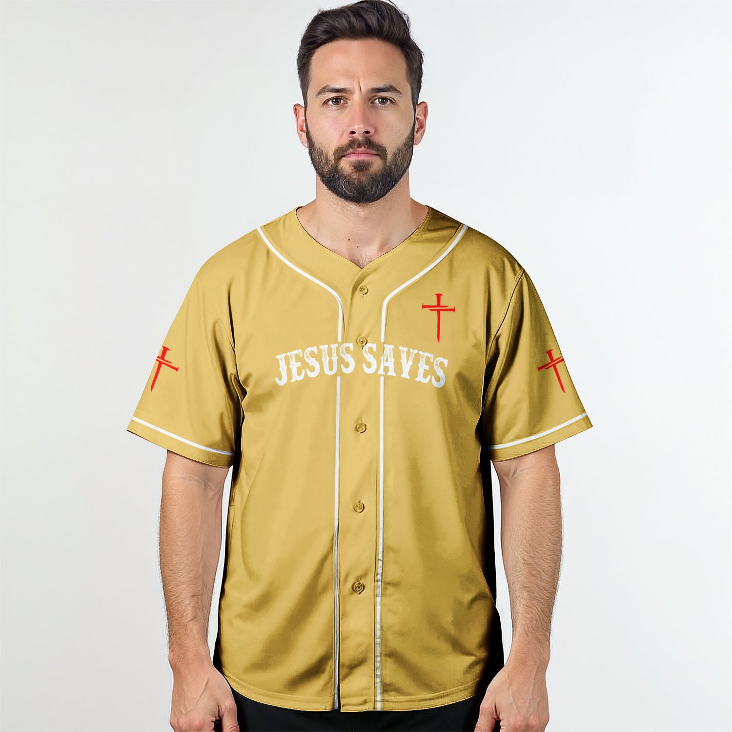 "Jesus Dropped The Charges" Baseball Jersey Yellow