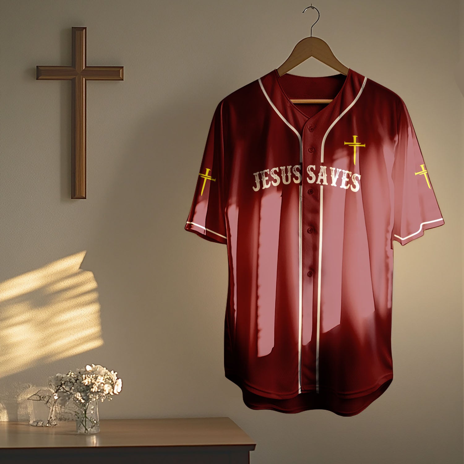 "Redemption" Maroon Baseball Jersey