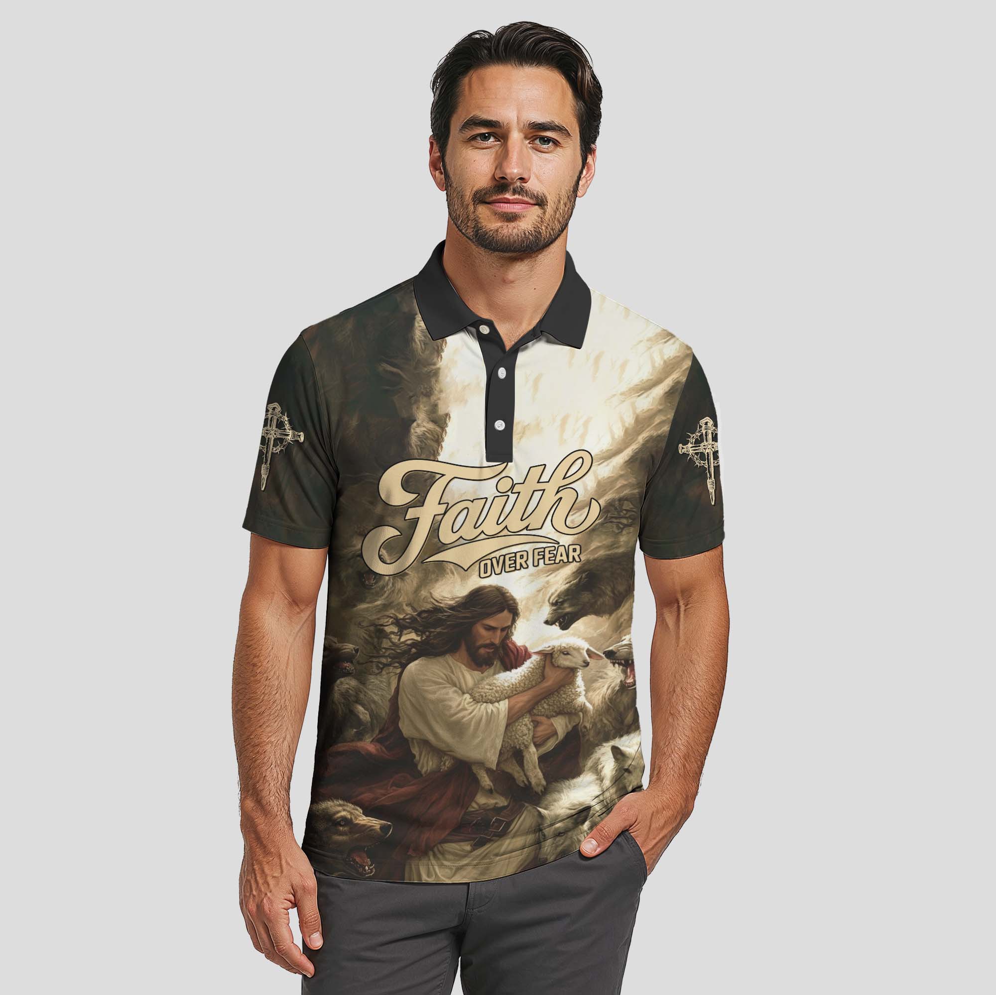 Jesus Protect the Lamp Polo