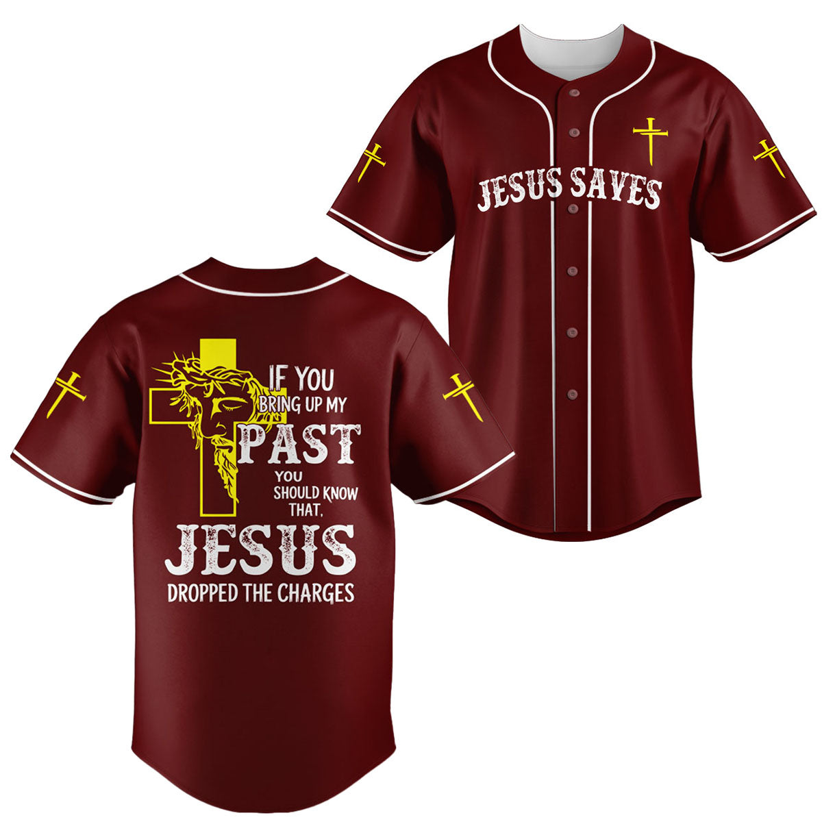 "Redemption" Maroon Baseball Jersey