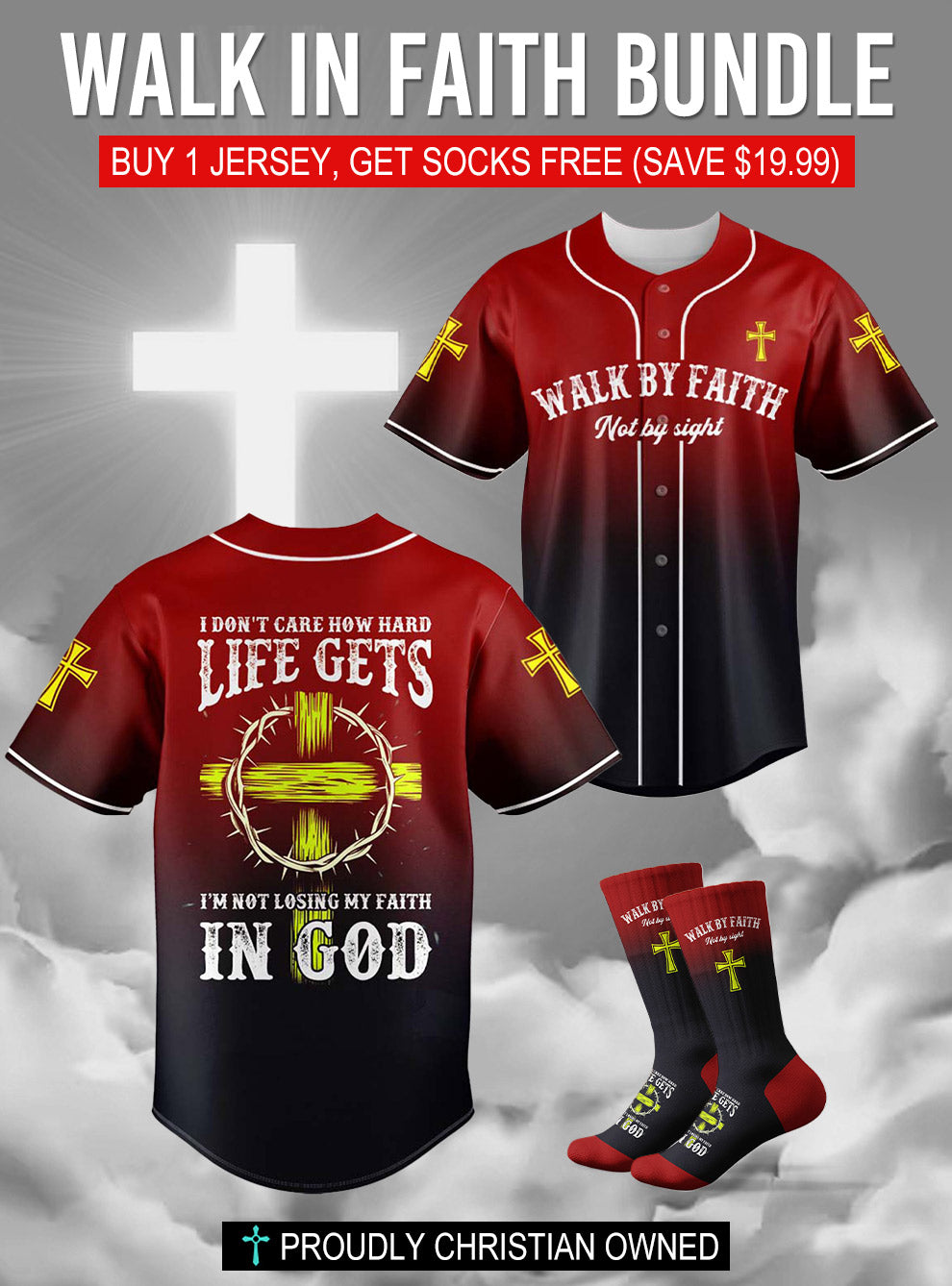 "Faithwalk" Jersey & Socks Bundle